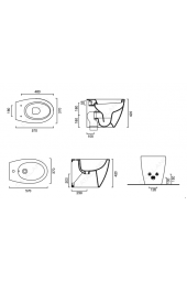 VELIS 57 Vaso e bidet terra con sedile soft close CATALANO