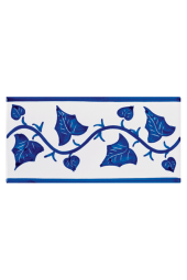 Listello Vietrese 10x20 decoro Edera Blu