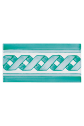 Listello Vietrese 10x20 decoro Marina Piccola Verde Nilo