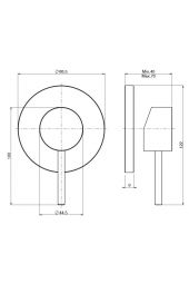 SPILLO TECH Miscelatore incasso Doccia  FIMA