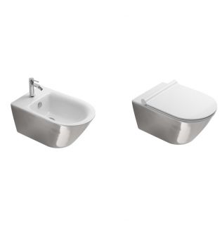 GOLD&SILVER Vaso e bidet sospesi con sedile soft close CATALANO
