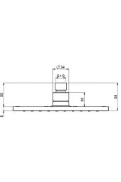 Soffione doccia quadro 20x20 in ottone Cromato FIMA
