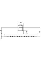 Soffione in ABS 20x20 Cromo FIMA