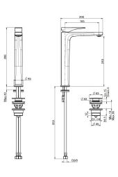 ZETA Miscelatore Lavabo Alto 28,8 FIMA