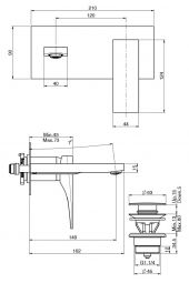 ZETA Miscelatore Lavabo a parete FIMA