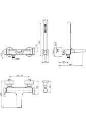 ZETA Miscelatore Vasca esterno FIMA