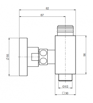 Attacco colonna con presa acqua da incasso