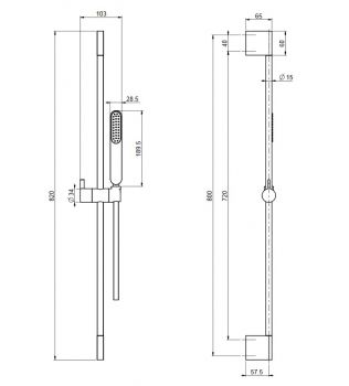 Asta saliscendi doccia  FIMA