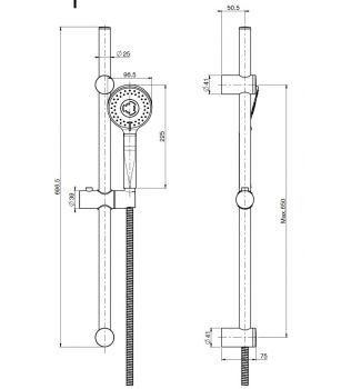 Asta saliscendi doccia  FIMA
