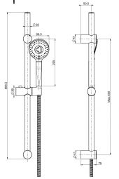 Asta saliscendi doccia  FIMA
