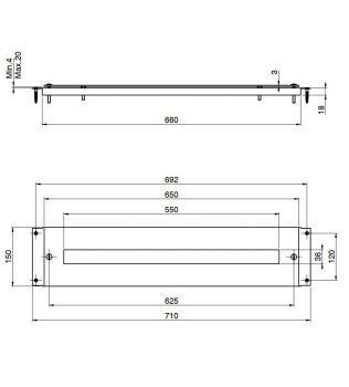Piastra per installazione rubinetteria bordo vasca FIMA