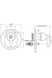 OLIVIA Miscelatore Doccia parte esterna c/deviatore 2 uscite FIMA