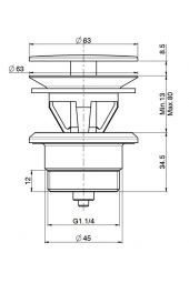 Piletta scarico tipo “CLICK CLACK” Ø 72