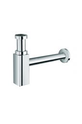 Sifone d'arredo quadro in ottone ispezionabile.