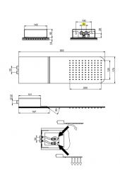 Soffione a parete INOX 2 Getti FIMA