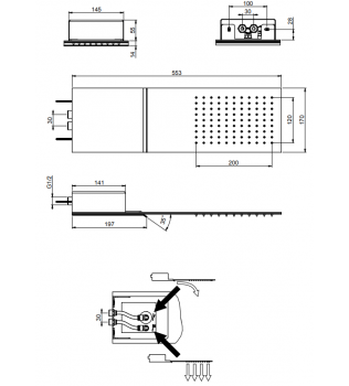 Soffione a parete INOX 2 Getti FIMA