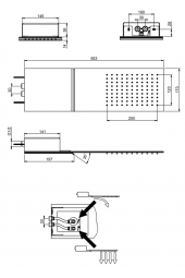 Soffione a parete INOX 2 Getti FIMA