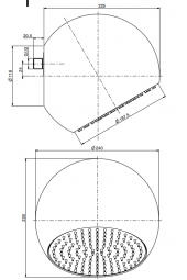 Soffione a sfera da parete FIMA
