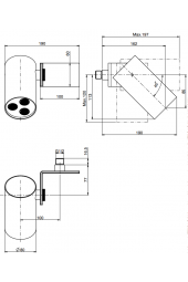 Soffione O3 da parete 3 getti FIMA