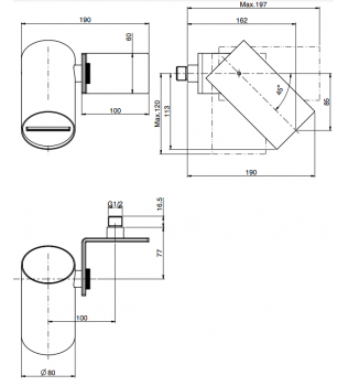 Soffione O3 da parete 1 getto FIMA