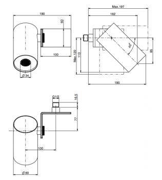 Soffione O3 da parete 1 getto FIMA