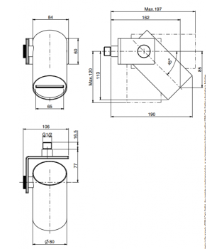 Soffione O3 da parete 1 getto FIMA