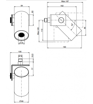 Soffione Doccia Cipolla Snodabile finitura Cromo - 380 Vesuvio