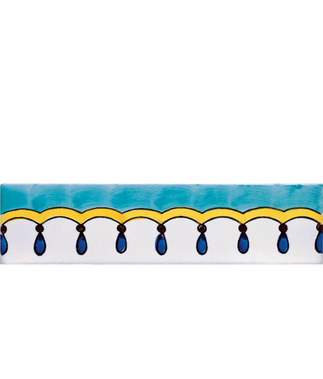 Listello 5x20 Fiorella decorato a mano G.De Maio