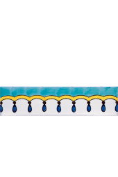 Listello 5x20 Fiorella decorato a mano G.De Maio