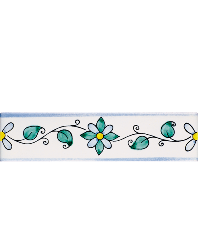 Listello 5x20 Leda decorato a mano G.De Maio