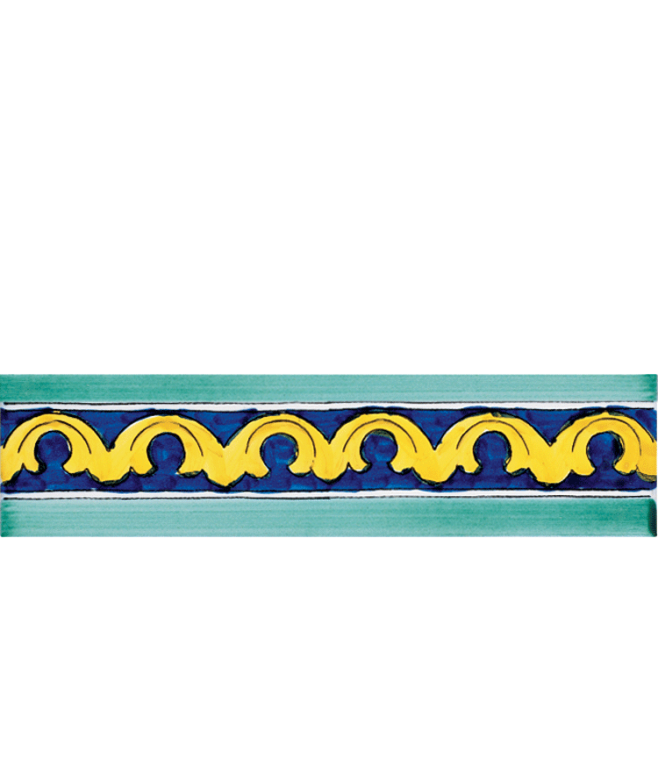 Listello 5x20 Maiori decorato a mano G.De Maio