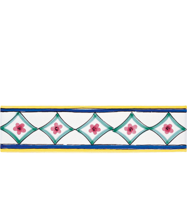 Listello 5x20 Mirabella decorato a mano G.De Maio