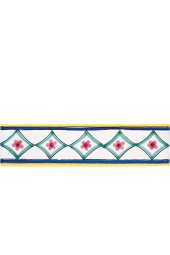 Listello 5x20 Mirabella decorato a mano G.De Maio