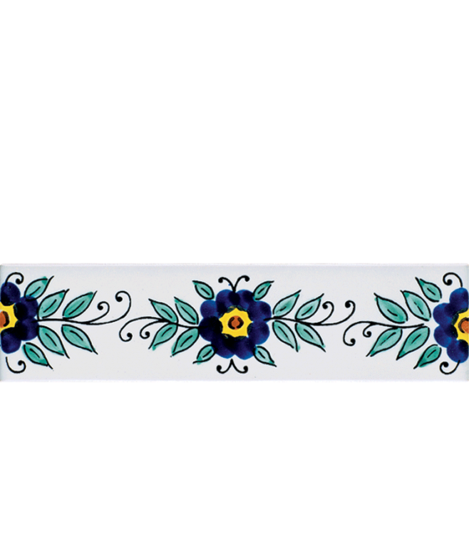 Listello 5x20 Mirella decorato a mano G.De Maio