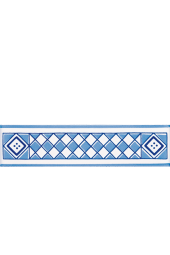 Listello 5x20 Pavus Blu decorato a mano G.De Maio