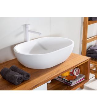 Lavabo da Appoggio Lavandino da bagno in ceramica Single Basin Art Retro  sopra Counter Bacino Domestico Bagno lavabo 18 × 13, ovale, blu Lavandino  Bagno : : Fai da te